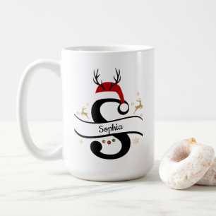 Weihnachtsbuchstabe S Alphabet Kaffeetasse