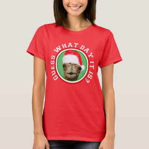 Weihnachtsbuckel-Tageskamel-Sankt-T - Shirt