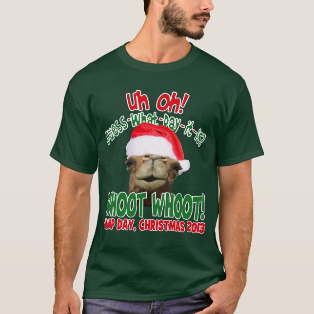 Weihnachtsbuckel-Tageskamel-T - Shirt (Vorderseite)