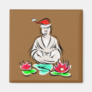 WeihnachtsBuddha zeichnend Magnet