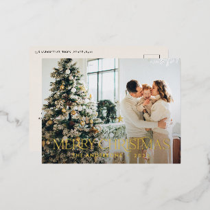Weihnachtsbudget botanisch-elegante Jungfrau Folien Feiertagspostkarte