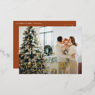 Weihnachtsbudget botanische, elegante Jungfrau Folien Feiertagspostkarte