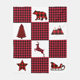 Weihnachtsbüffel-karierte Decke