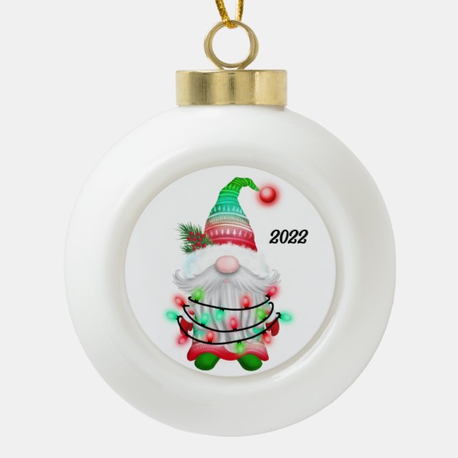 Weihnachtsbummel 2022 keramik Kugel-Ornament (Vorderseite)