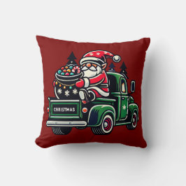 Weihnachtsbummel auf dem Lieferwagen Kissen