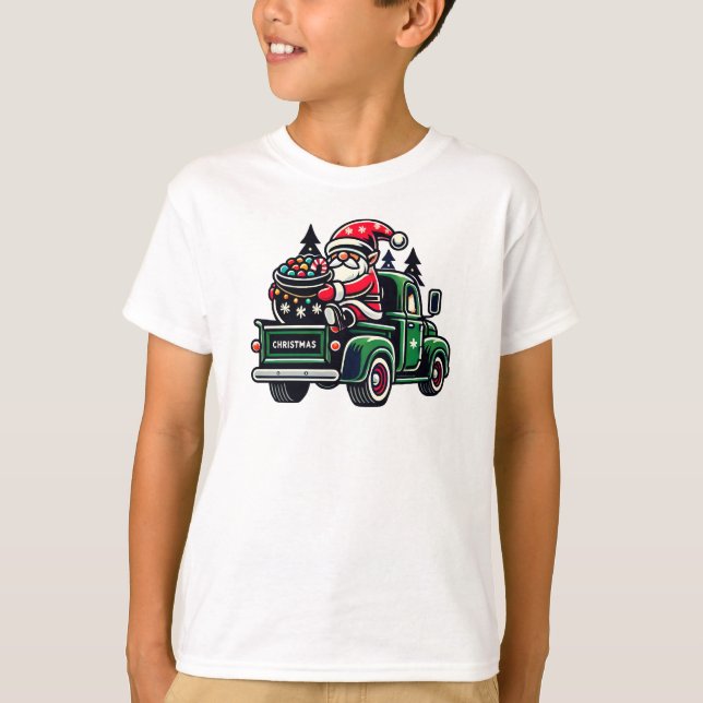 Weihnachtsbummel auf dem Lieferwagen T-Shirt (Vorderseite)