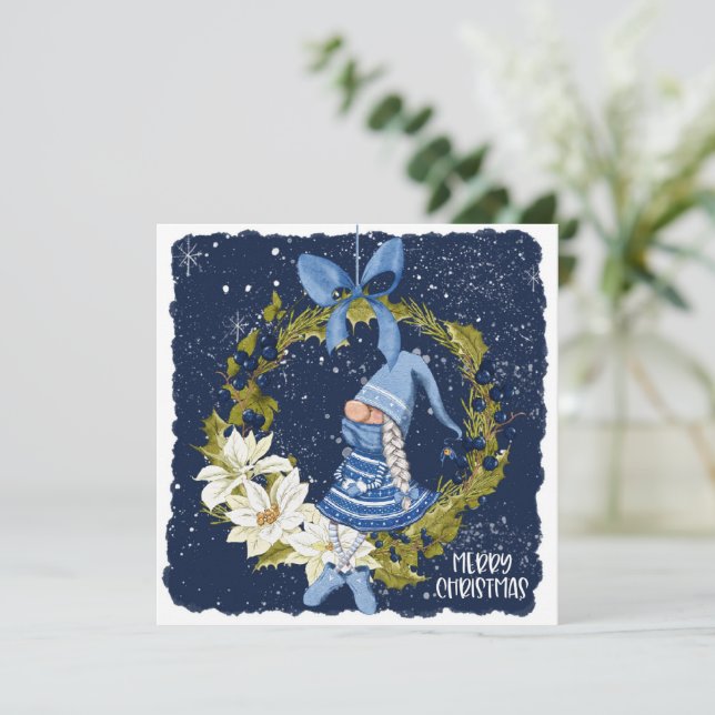 Weihnachtsbummel auf der Weihnachtskarte von Wraat (Stehend Vorderseite)