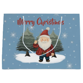 Weihnachtsbummel des Weihnachtsmannes Große Geschenktüte