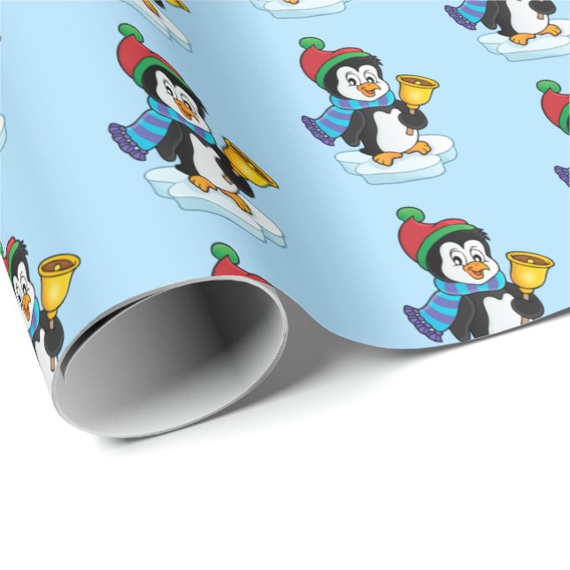 Weihnachtsbummel Papier Pinguin Geschenkpapier (Rolleneckpunkt)