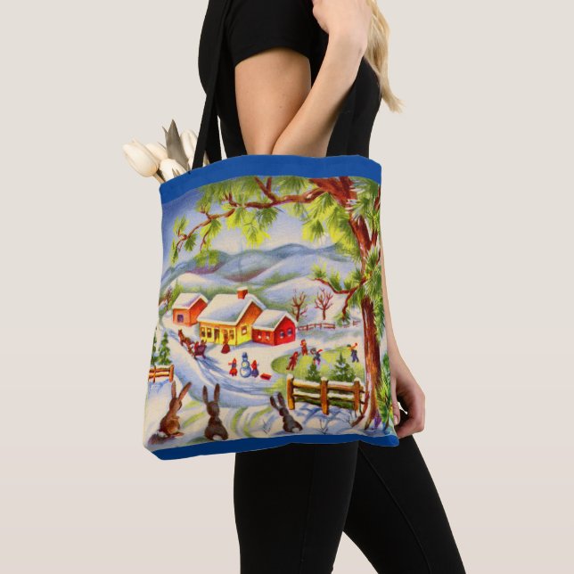 Weihnachtsbunnies sehen Weihnachten (Von Nahem)