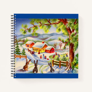 Weihnachtsbunnies sehen Weihnachten Notizbuch