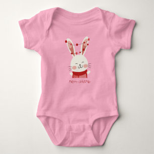Weihnachtsbunny Baby Strampler