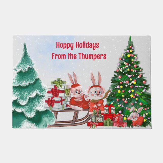 Weihnachtsbunny Family Doormat Fußmatte (Vorderseite)