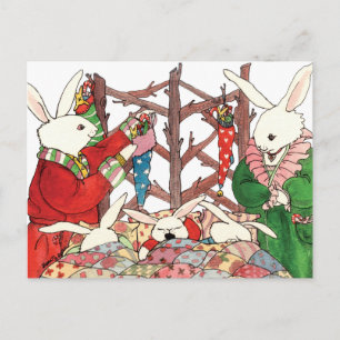 Weihnachtsbunny Feiertagspostkarte