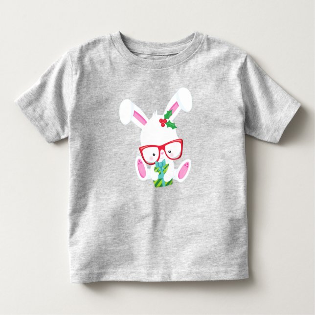 Weihnachtsbunny, Hipster Bunny, Sonnenschein mit B Kleinkind T-shirt (Vorderseite)
