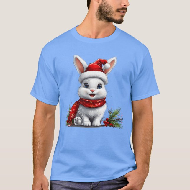 Weihnachtsbunny Retro T-Shirt (Vorderseite)