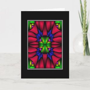 WeihnachtsBuntglas VI (Weihnachtskarte) Feiertagskarte