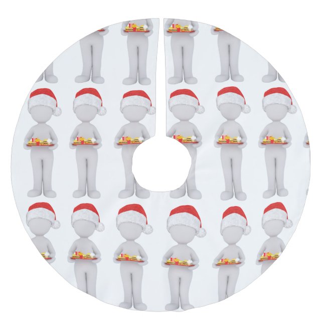 weihnachtsburger santa polyester weihnachtsbaumdecke (Vorderseite)