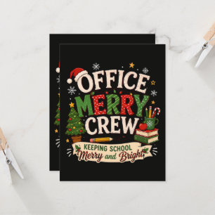 Weihnachtsbüro Fröhliche Crew Schule halten Einladung