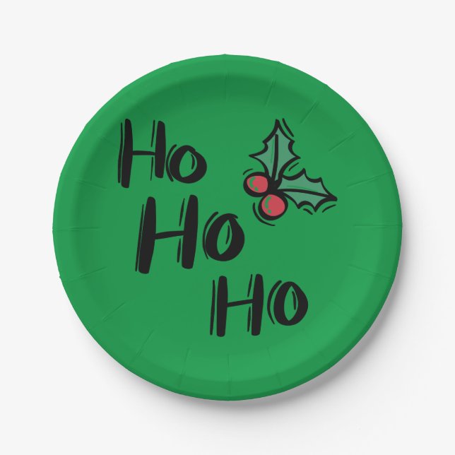 Weihnachtsbüro-Party Pappteller (Vorderseite)