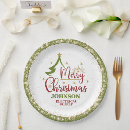 Weihnachtsbüro-Party Pappteller