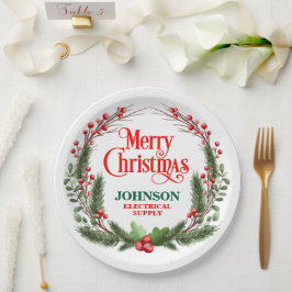 Weihnachtsbüro-Party Pappteller