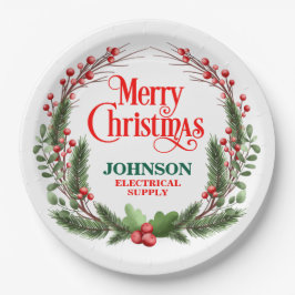 Weihnachtsbüro-Party Pappteller