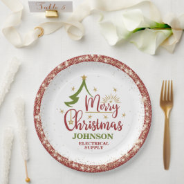 Weihnachtsbüro-Party Pappteller