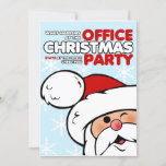 Weihnachtsbüros-Party Einladungen<br><div class="desc">Was passiert im Büro Weihnachten Party,  BLEIBE im Büro Weihnachten Party! Der niedliche kleine weinende Weihnachtsmann begrüßt Ihre Gäste zu einem festlichen und erholsamen Urlaub.</div>
