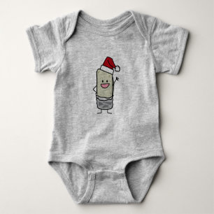 Weihnachtsburrito-wellenartig bewegende baby strampler