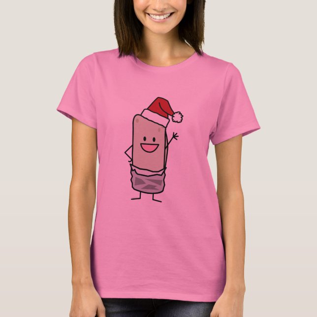 Weihnachtsburrito-wellenartig bewegende T-Shirt (Vorderseite)