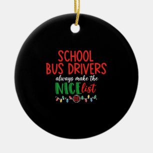 Weihnachtsbusfahrer, Schulbus Keramik Ornament