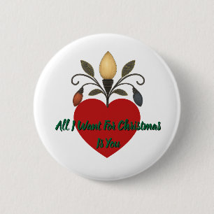 Weihnachtsbutton: Alles, was ich zu Weihnachten wi Button