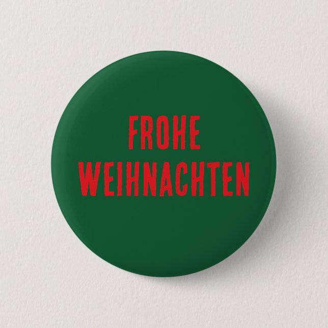 Weihnachtsbutton - Frohe Weihnachten Button (Vorderseite)