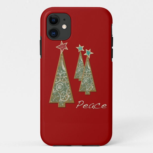 Weihnachtsc$baum-frieden/-ROT Case-Mate iPhone Hülle (Rückseite)