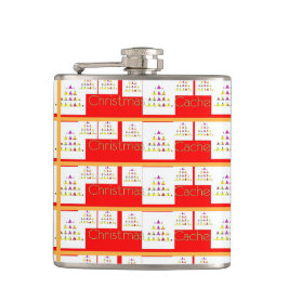 WeihnachtsCache Vinyl Wrapped Flask Flachmann