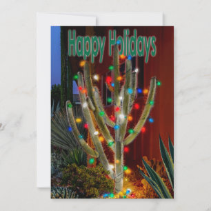 Weihnachtscactus mit Frohe Feiertage Feiertagskarte