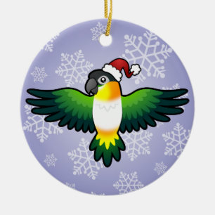 WeihnachtsCaique/-Lovebird/-Pionus/-papagei Keramikornament