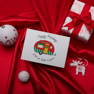 Weihnachtscamp-Trailer - individuelle Grußkarte