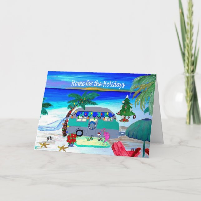 Weihnachtscamper Holiday  Karte (Vorderseite)