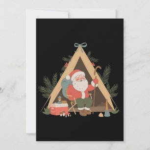 Weihnachtscamping Santa Camp Xmas Ferienzeit Feiertagskarte