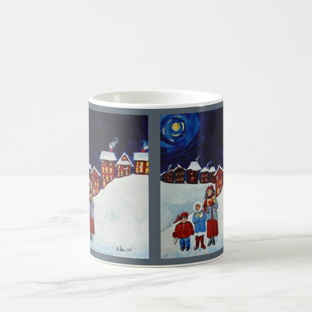 Weihnachtscarolers-Weihnachtskaffee-Tasse Tasse (Mittel)