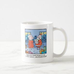 WeihnachtsCartoon Sankt gut und schlechte Liste Kaffeetasse