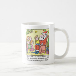 WeihnachtsCartoon-Versicherung für Weihnachtsmann Kaffeetasse