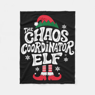Weihnachtschaos-Koordinator-Elf Xmas-Schlafanzug-G Fleecedecke