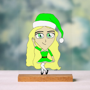 Weihnachtschibi Acrylschild
