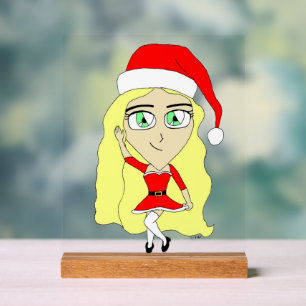 Weihnachtschibi Acrylschild