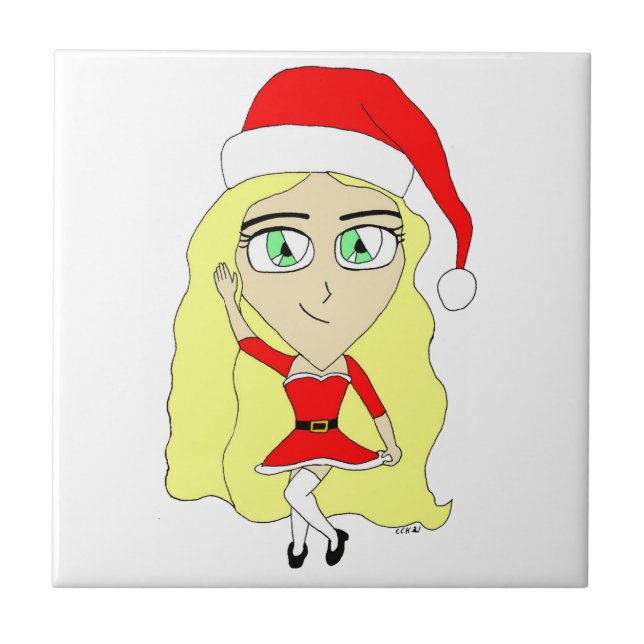 Weihnachtschibi Fliese (Vorderseite)