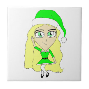 Weihnachtschibi Fliese