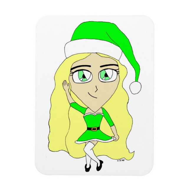 Weihnachtschibi Magnet (Vertikal)